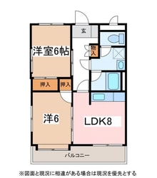 リッチ蟻ヶ崎Ｂポートの物件間取画像